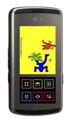 LG KF600_Chrome_Keith Haring_Idle_Front