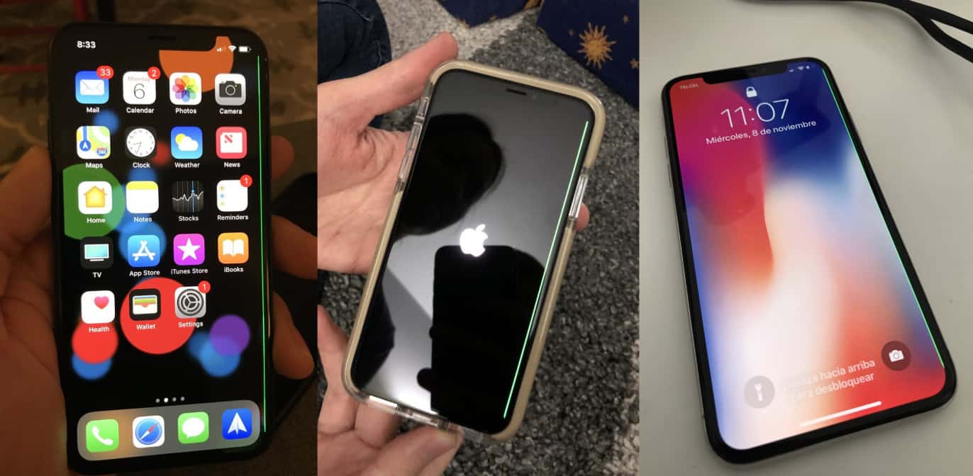 Iphone X Suffering From Green Line Of Death Screen Fault And Responsiveness Issues In The Cold