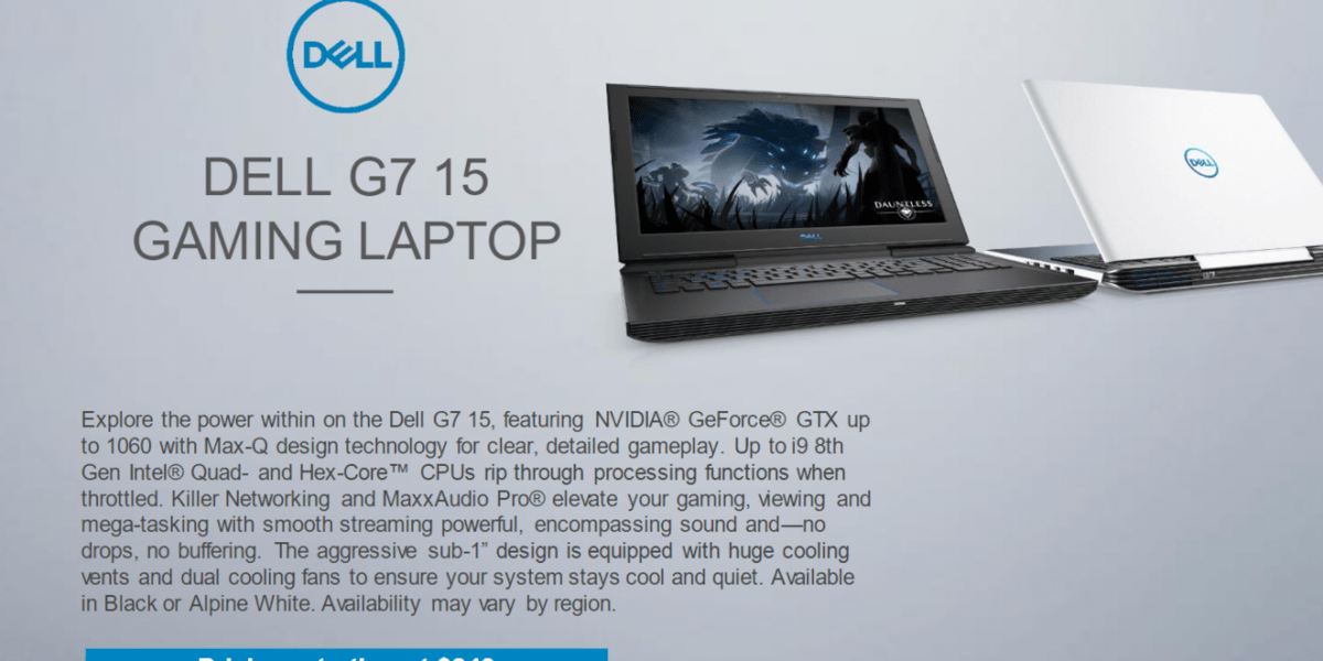 New Budget Gaming Dell G3 G5 G7 Laptops Launched I7 8750hq Gtx 1060 Max Q Mighty Gadget Blog Uk Technology News And Reviews