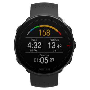 Vantage M front black running HR168