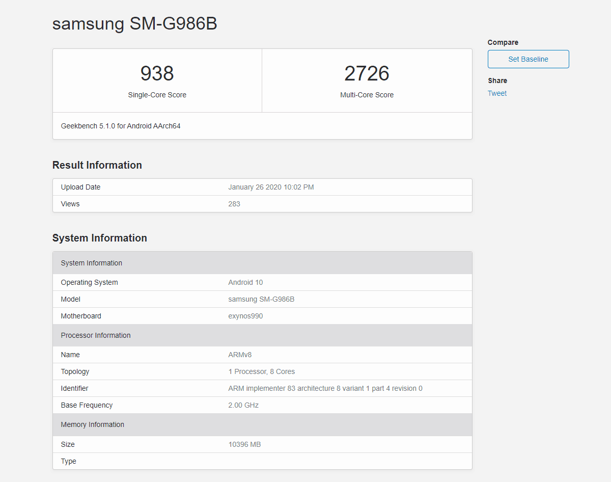 exynos 990 vs snapdragon 865 note 20 ultra