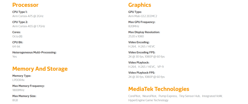 MediaTek Helio G70 MediaTek Helio G70
