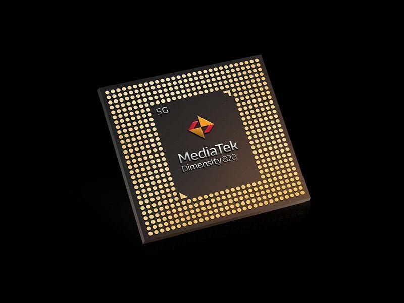 MediaTek Dimensity 820 Chipset Tilted