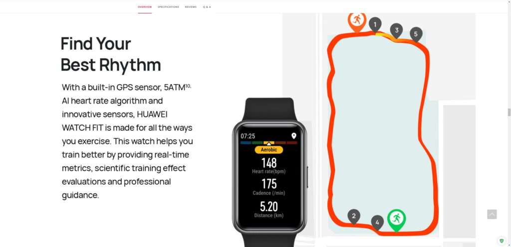 huawei fit gps