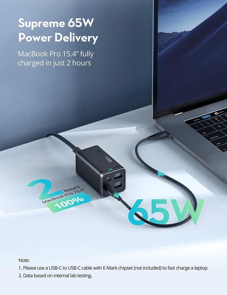 RAVPower PD Pioneer 65W 4-Port GaN USB-C Charger Review 4