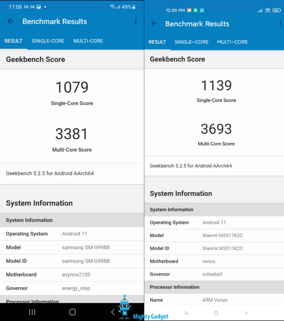 Exynos 2100 vs snapdragon 888