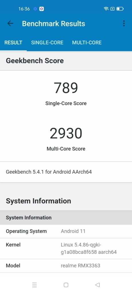 Realme GT Master Geekbench