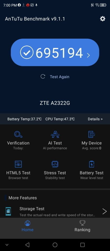 ZTE Axon 30 Snapdragon 870 Banchmarks2
