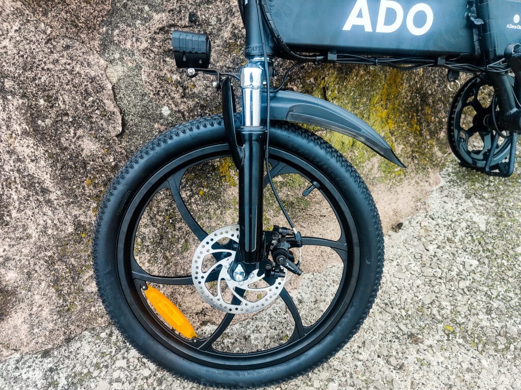 ADO A20 Folding Electric Bicycle Review Brakes ADO A20 Folding Electric Bicycle Review Brakes