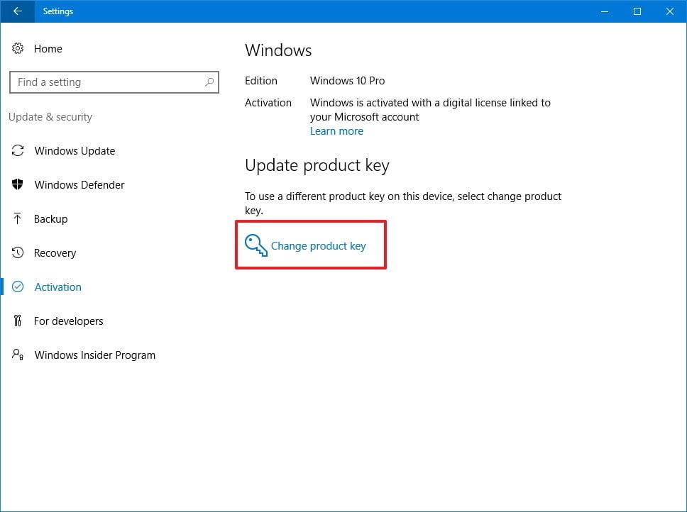 Windows 10 Activation Windows