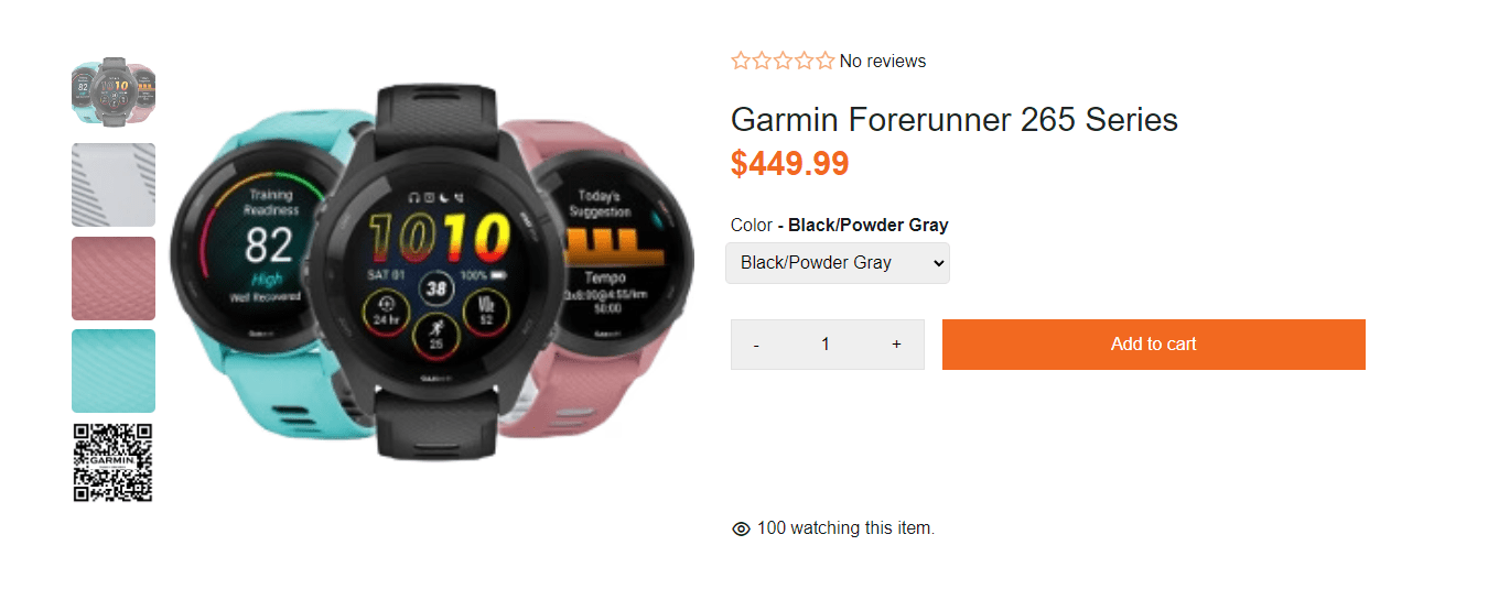Garmin Forerunner 265 Series Feature