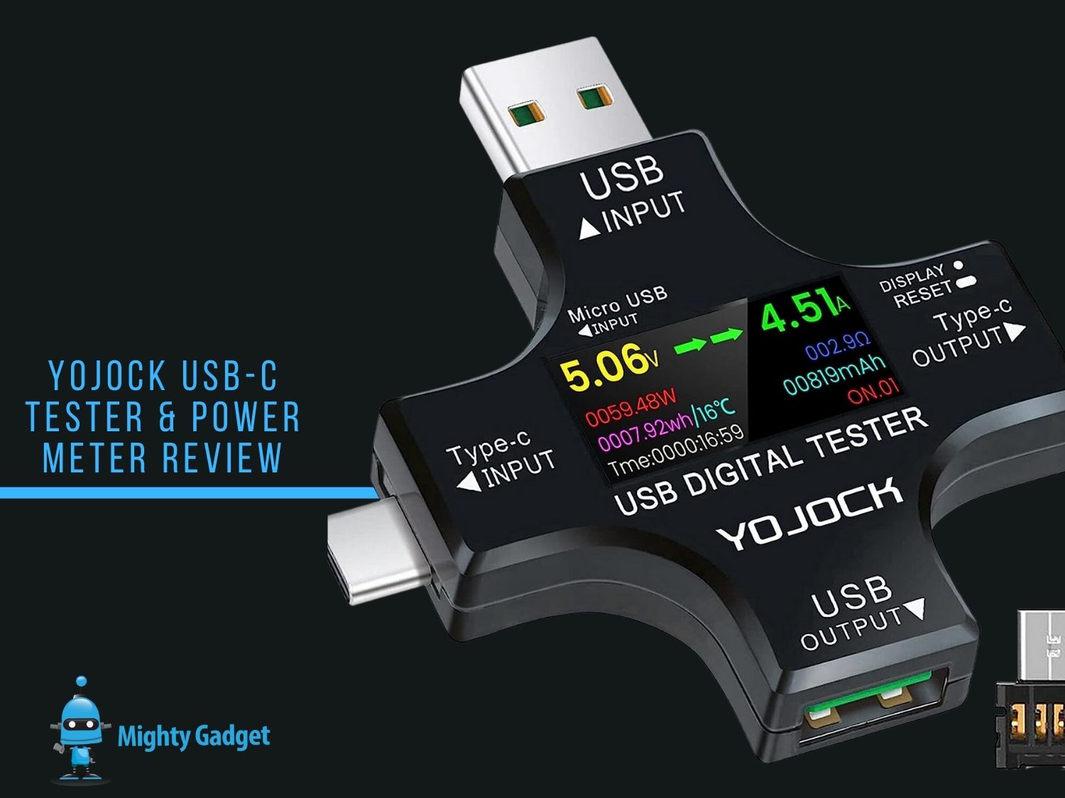 YOJOCK USB C Tester Power Meter Mighty Gadget Review