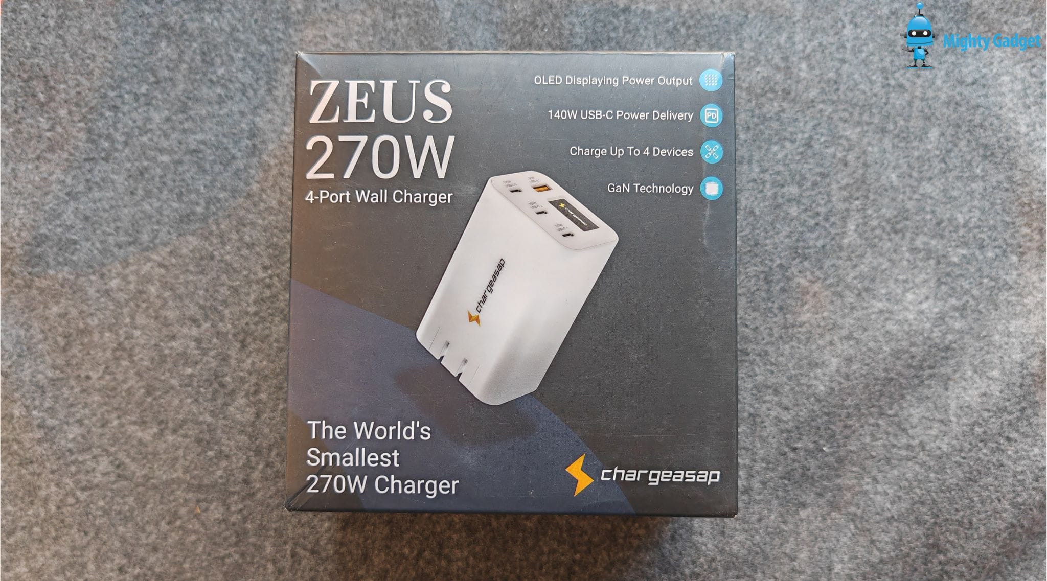 Chargeasap Zeus 270W GaN Charger Review by MightyGadget