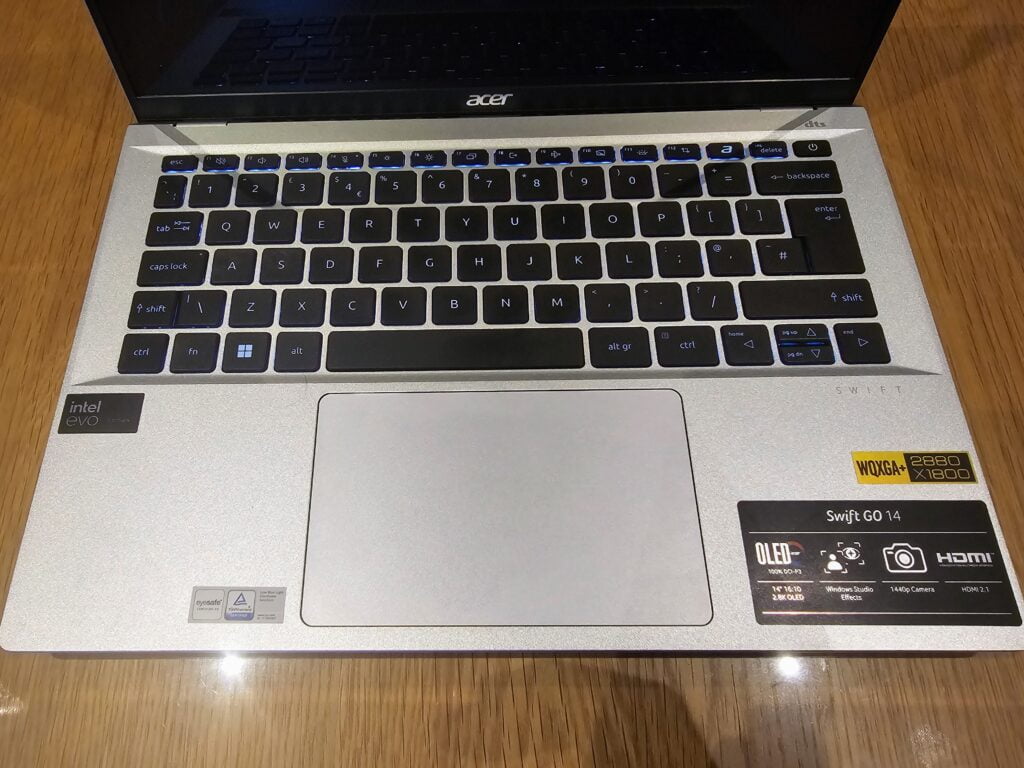 Acer Swift Go 14 Design Keyboard 2