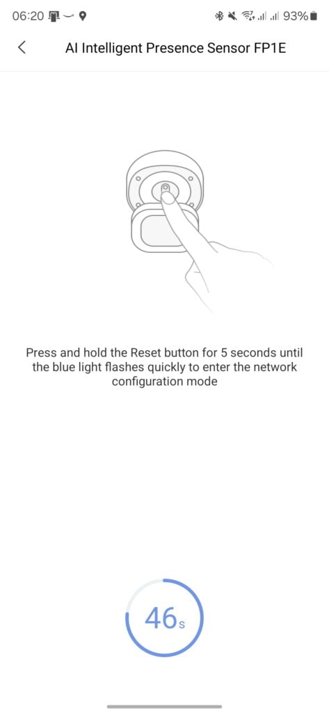 Aqara Presence Sensor FP1E Setup 1