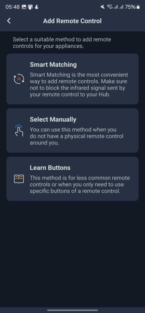 SwitchBot Universal Remote App Settings 11