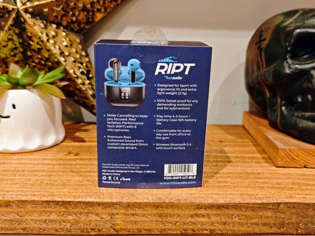 H2O Audio RIPT Lite Specs Large H2O Audio RIPT Lite Specs Large