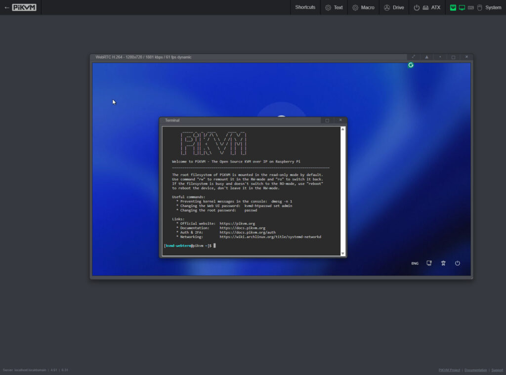 Geekworm KVM A3 IP KVM user interface 89 Geekworm KVM A3 IP KVM user interface 89
