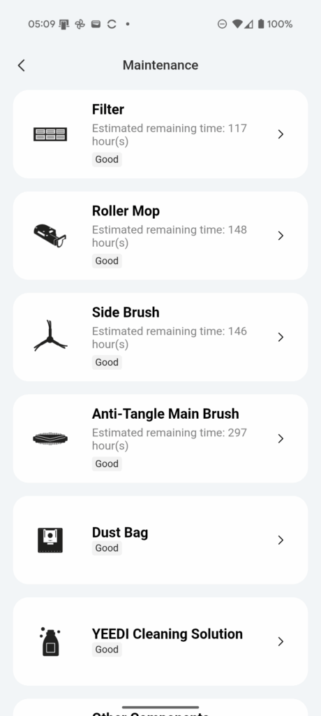 Yeedi App Settings5