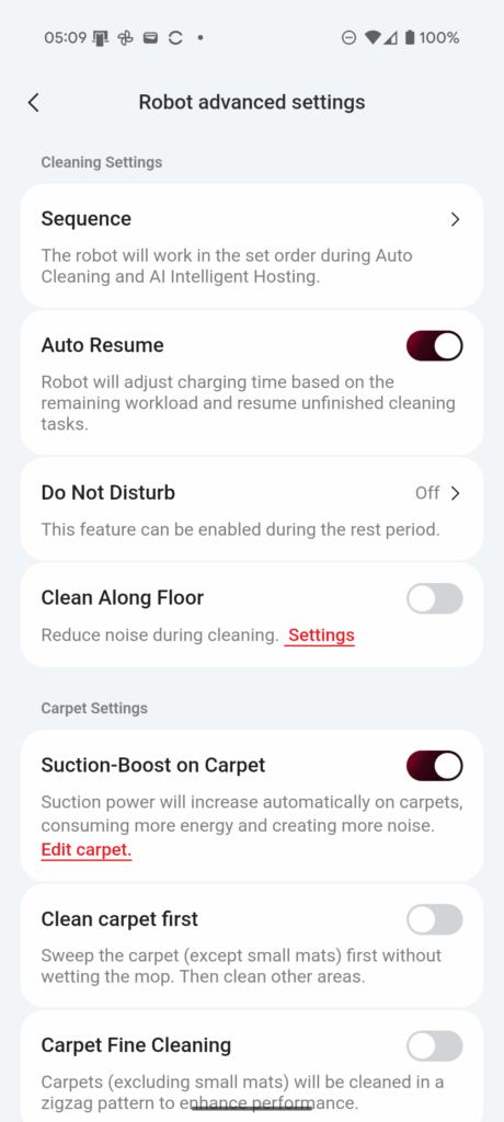 Yeedi App Settings6