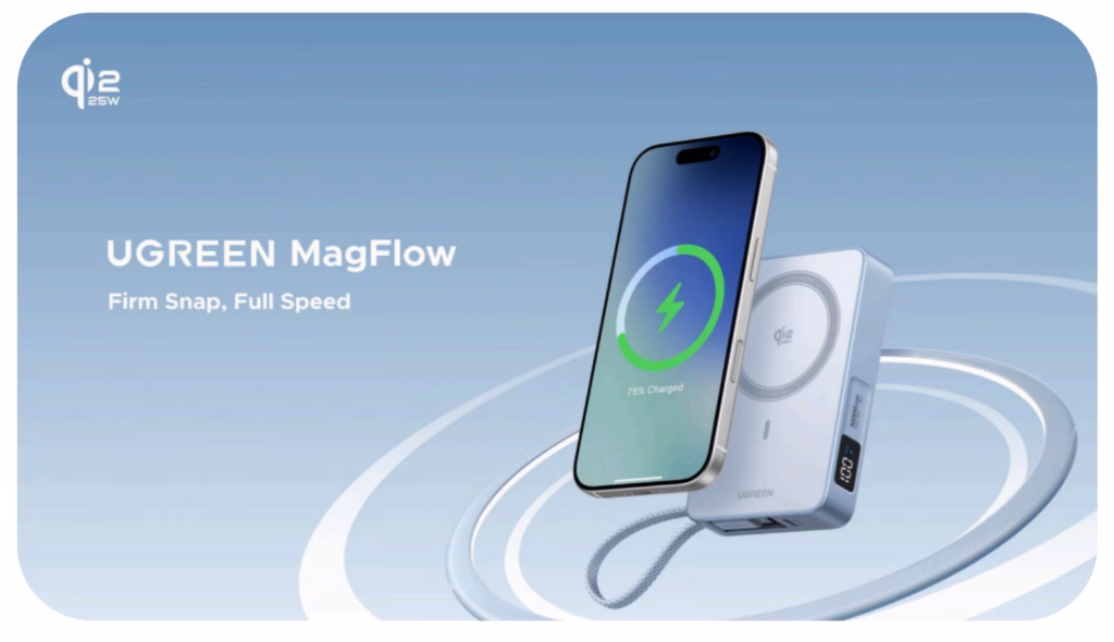 UGREEN MagFlow Magnetic Power Bank 10000mAh 25W UGREEN MagFlow Magnetic Power Bank 10000mAh 25W