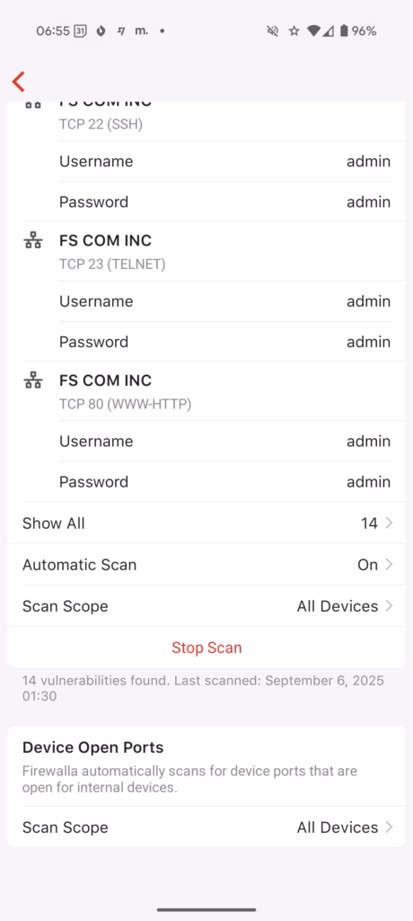 Firewall mobile Screenshots 065527