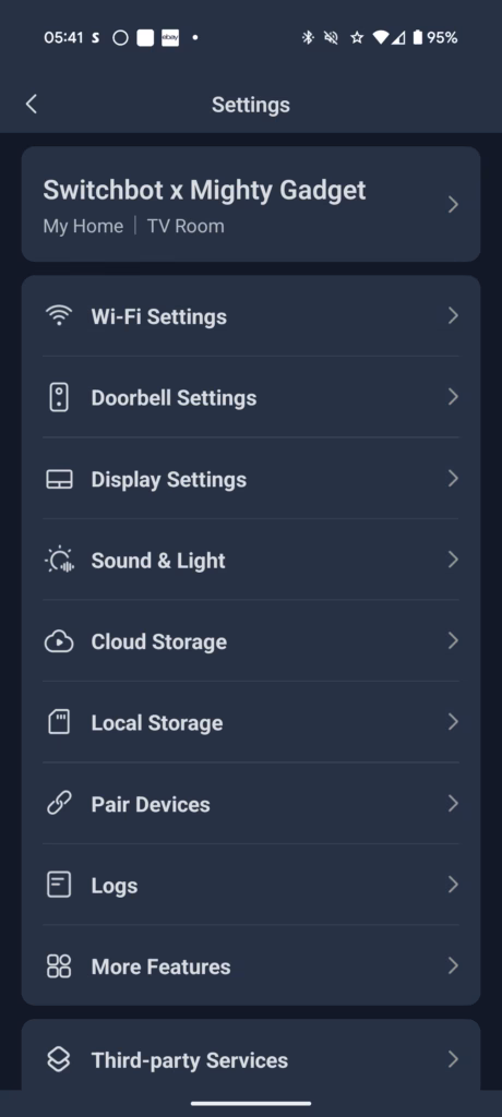 SwitchBot Smart Video Doorbell App 1