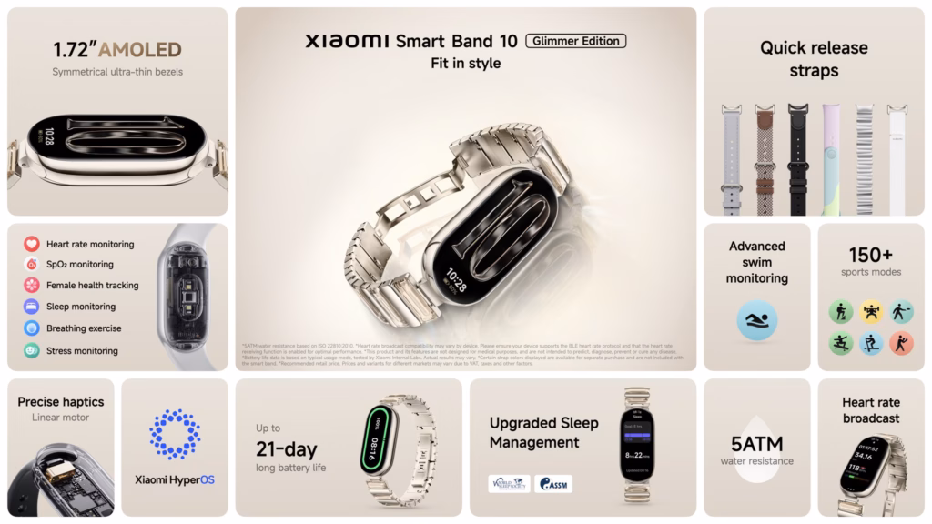 Xiaomi Smart Band 10 Glimmer Edition