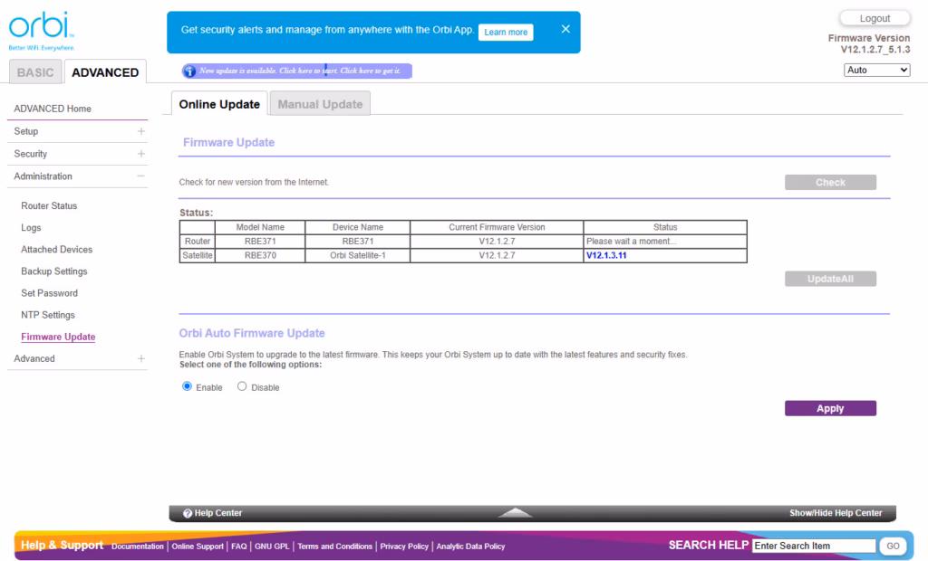 Netgear Orbi 370 Web GUI 2 Netgear Orbi 370 Web GUI 2
