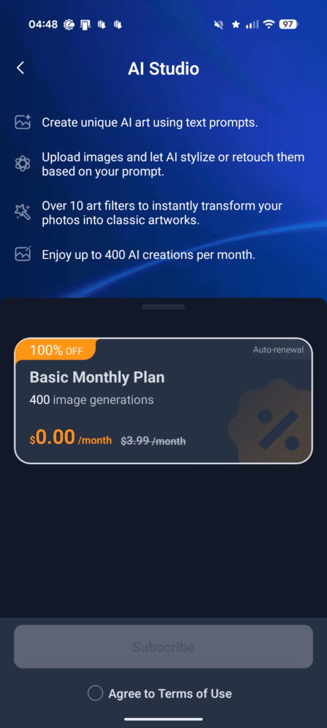 SwitchBot AI Art Frame App 4