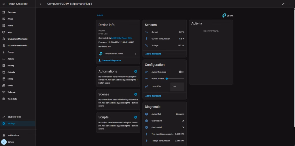 Tapo P304M Smart Strip Home Assistant 3