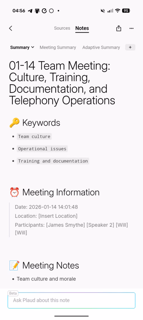Plaude NotePin S Review App 1