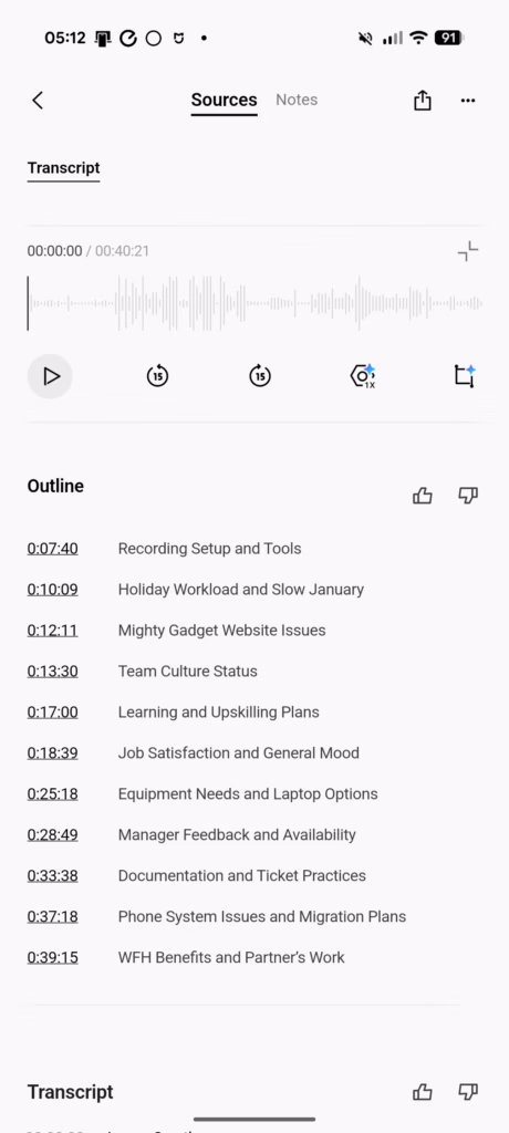 Plaude NotePin S Review App 5