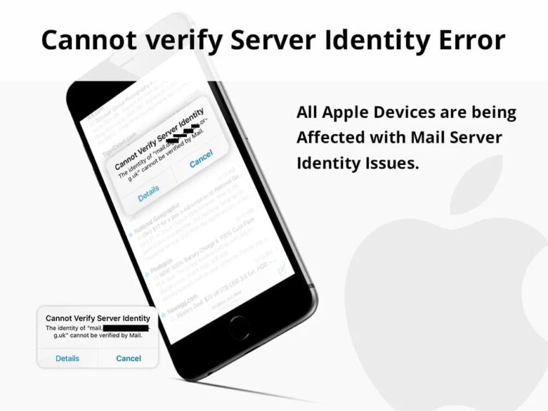 How to fix SSL warnings for emails on the Apple iPhone & iPad – Cannot Verify Server Identity Error