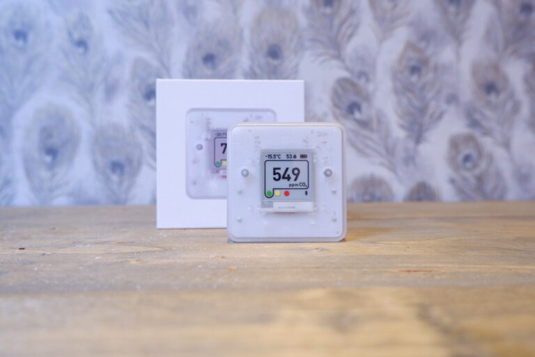 Aranet4 HOME Wireless Indoor Air Quality Monitor measuring CO2, Temperature, Relative Humidity and more