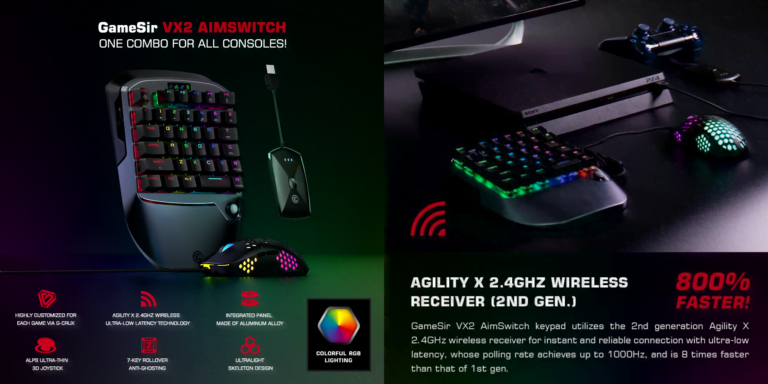 GameSir VX2 AimSwitch Review – Mechanical Gaming keyboard & mouse for your PS4, Nintendo Switch & Xbox One