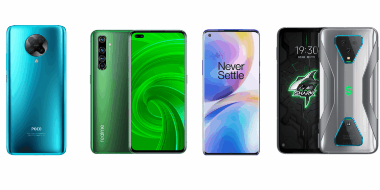 Xiaomi Poco F2 Pro vs Realme X50 Pro 5G vs OnePlus 8 vs Black Shark 3 Compared – The three cheapest flagships head to head