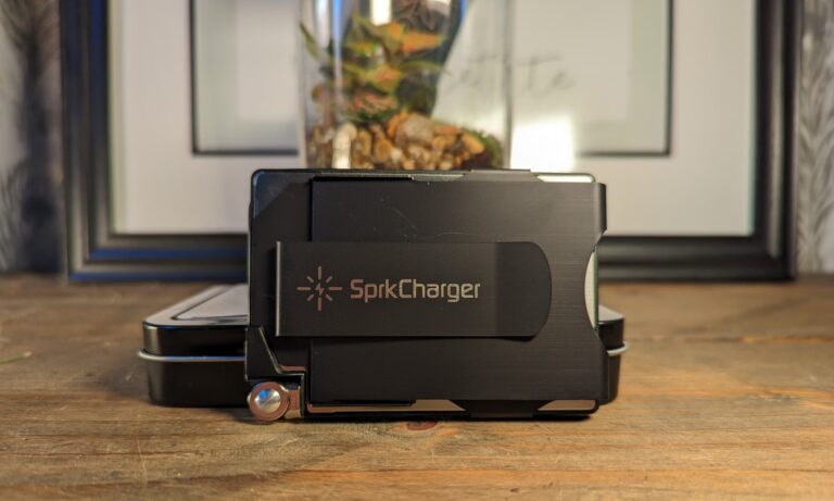 SprkCharger Battery Wallet Review with Cable Wrap, Slim Battery & Stand