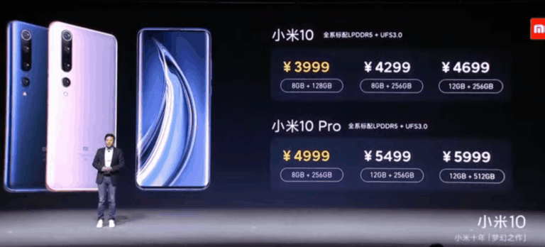 Xiaomi Mi 10 announced from 3999 CNY / £443 – Mi 10 Pro for from 4999 CNY / £552 in a Huawei Mate 30 Pro comparison filled announcement